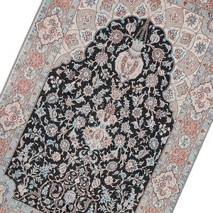 Prayer Mat Silky Soft Surface Turkish Prayer Rug, Islamic Muslim Gift, Gebetsteppich image 4