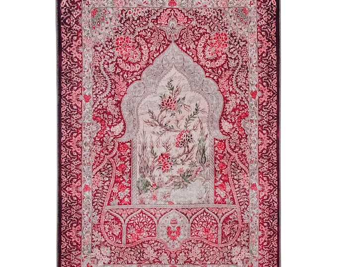 Prayer Rug – Super Soft & Comfortable Islamic Mat | Elegant Muslim Home Decor | Perfect Gift for Him , Her | Seccade for Daily Use