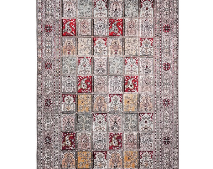 Prayer Rug – Soft Silk Personalized Islamic Mat | Luxury Custom Size Rug | Perfect for Prayer Room Rug, Living Room Rug & Bedroom Rug