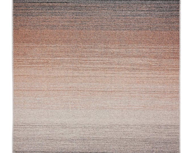 Kilim Rug:  Brown Modern 6x9 Turkish Style, Non-Slip Area Carpet