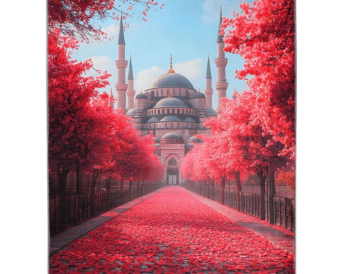 Prayer-Rug–Blue-Mosque-Design–Sultan-Ahmed-Mosque-Wall-Hanging–Islamic-Home-Decor–Muslim-Gift–Prayer-Room-Tapestry