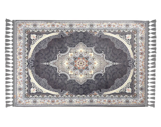 Prayer Rug Grey Yellow Soft Islamic Carpet – Custom Size Turkish Mat for Mom Dad Birthday Gift – Living Room Bedroom Entryway Decor