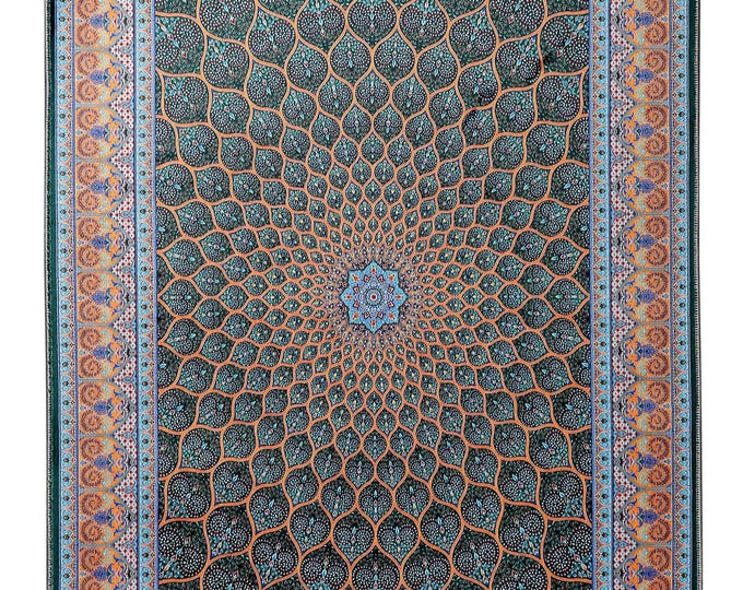 Prayer Rug, Muslim İslamic Green Prayer Mat