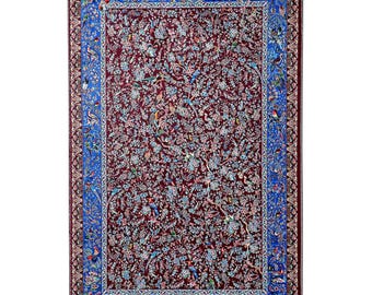 Floral Prayer Mat Prayer Rug Soft Silky Islamic Muslim Gift Gebetsteppich Janamaz Sajadah Rugs