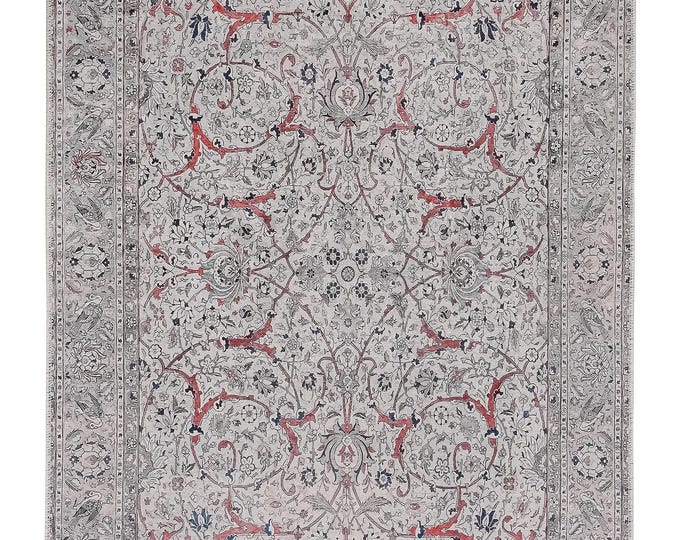 8x10 Turkish Kilim Rug : Washable Vintage Boho Carpet for Living Room, Bedroom & Entryway