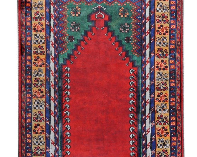 Turkish Prayer Rug, Muslim İslamic Prayer Mat