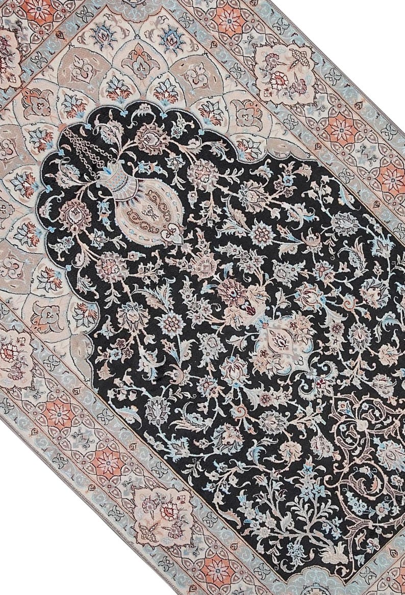 Prayer Mat Silky Soft Surface Turkish Prayer Rug, Islamic Muslim Gift, Gebetsteppich image 7