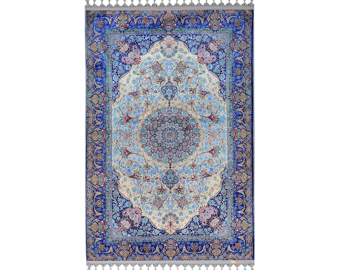 Prayer Rug -Soft Blue Turkish Prayer mat