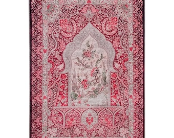 personalised Prayer Mat Silky Soft Gebetsteppich Islamic Gift Muslim Prayer rug