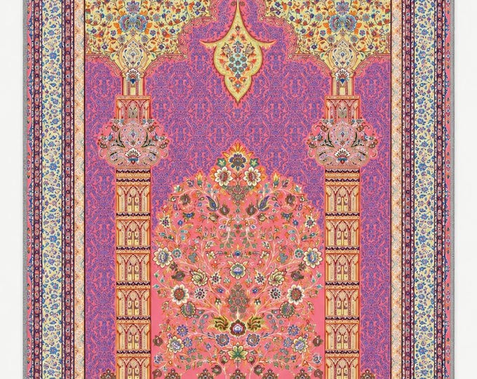 Luxury Prayer Rug, Pink Prayer Mat, İslamic Muslim Gift