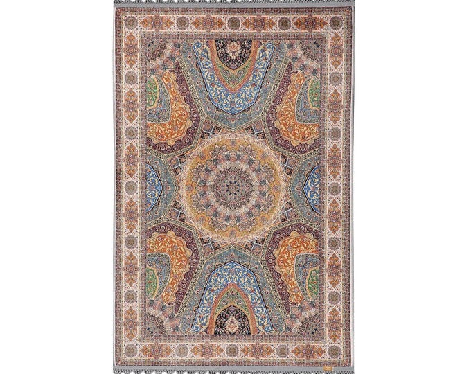 Multicolor Prayer Rug – Turkish Islamic Carpet & Wall Hanging – Area Rug for Living Room, Bedroom, Entryway – Muslim Gift – Custom Sizes 3x5
