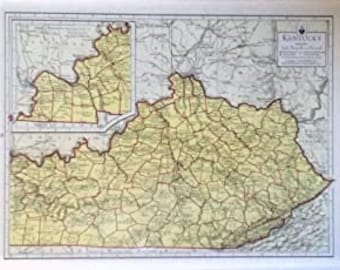 Kentucky Color Map, 1937
