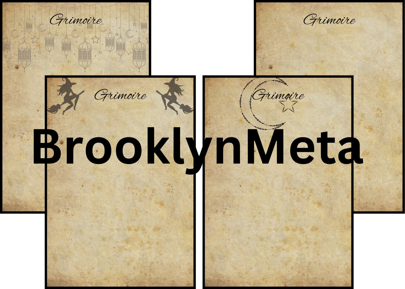 Vintage Grimoire Journal Pages - Etsy