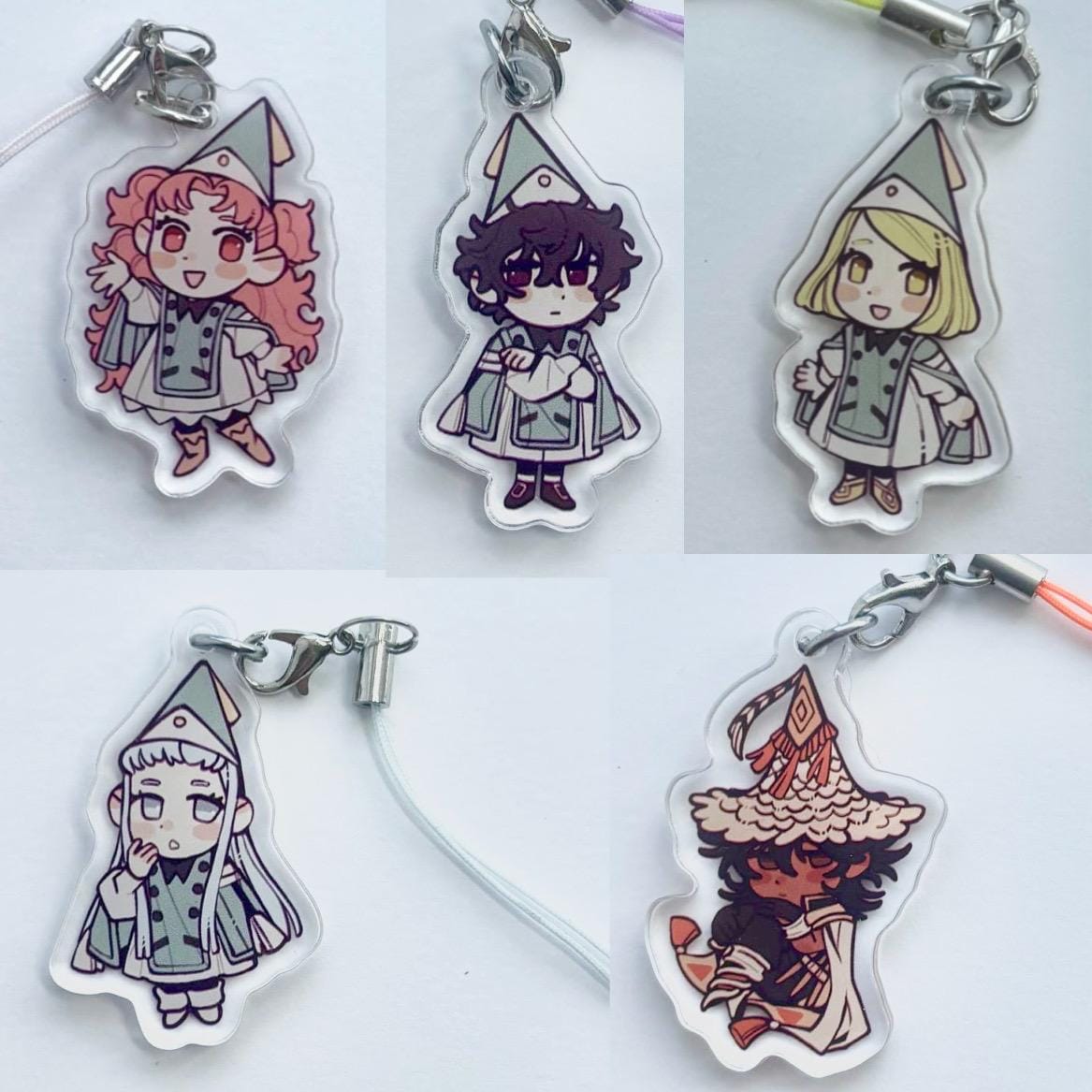Witch Hat Atelier Keychains - Qifrey, Olruggio, Coco, Tetia, Agott