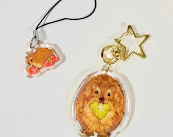 Hyrax Epoxy Keychain and Mini hyrax Keycharm