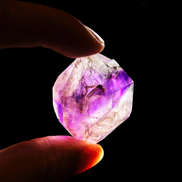 Majestic Brandberg Quartz Dark Amethyst - Namibian Castle Smoky Quartz Selection Rare Smoky  Amethyst Point