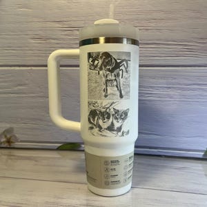 Custom Cat Photo Engraved Stanley Tumbler – Personalized Gift for Cat Lovers, Father’s Day, Mother’s Day, Pet Memorial Cup, Special Occasion