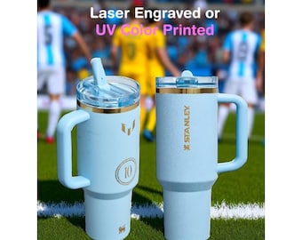 Custom Messi x Stanley 40 oz Tumbler – Laser Engraved or UV Printed