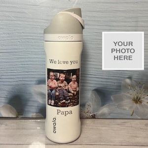 Personalized Owala FreeSip Bottle with Photo – Custom Picture Water Bottle, Photo Gift, Custom Owala Bottle, Personalized Drinkware Gift