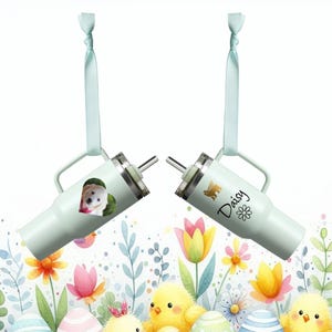 Porte-clés personnalisé original pour baume à lèvres Stanley - Mini coupe Stanley pour bâtons, clés et petits objets essentiels - Graver/imprimer texte/image