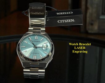 Cinturino per orologio personalizzato inciso: cinturino personalizzato in metallo, pelle o silicone