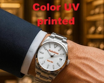 Cadran de montre personnalisé avec impression laser UV | Montre personnalisée
