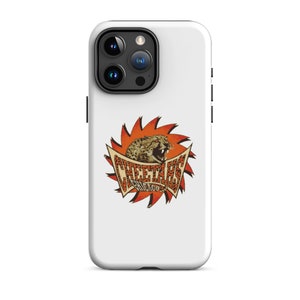 May include: White iPhone case with a graphic of a cheetah in a red and orange sunburst design. The text "CHEETAH'S CHICAGO" is printed on the graphic.