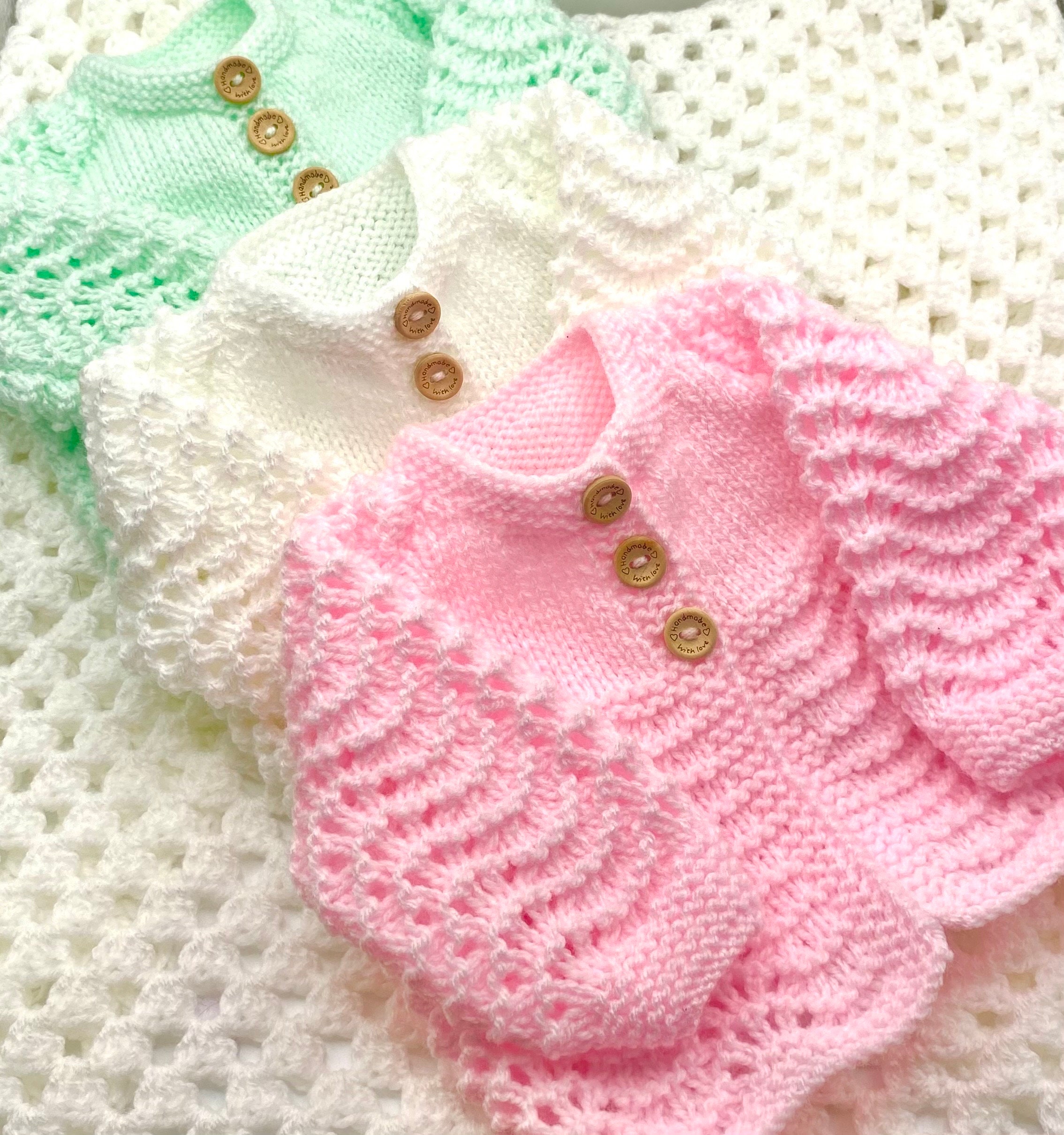 Matinee Jacket 0-3 Months by Kiddashery, Baby Cardigan, Coat 8