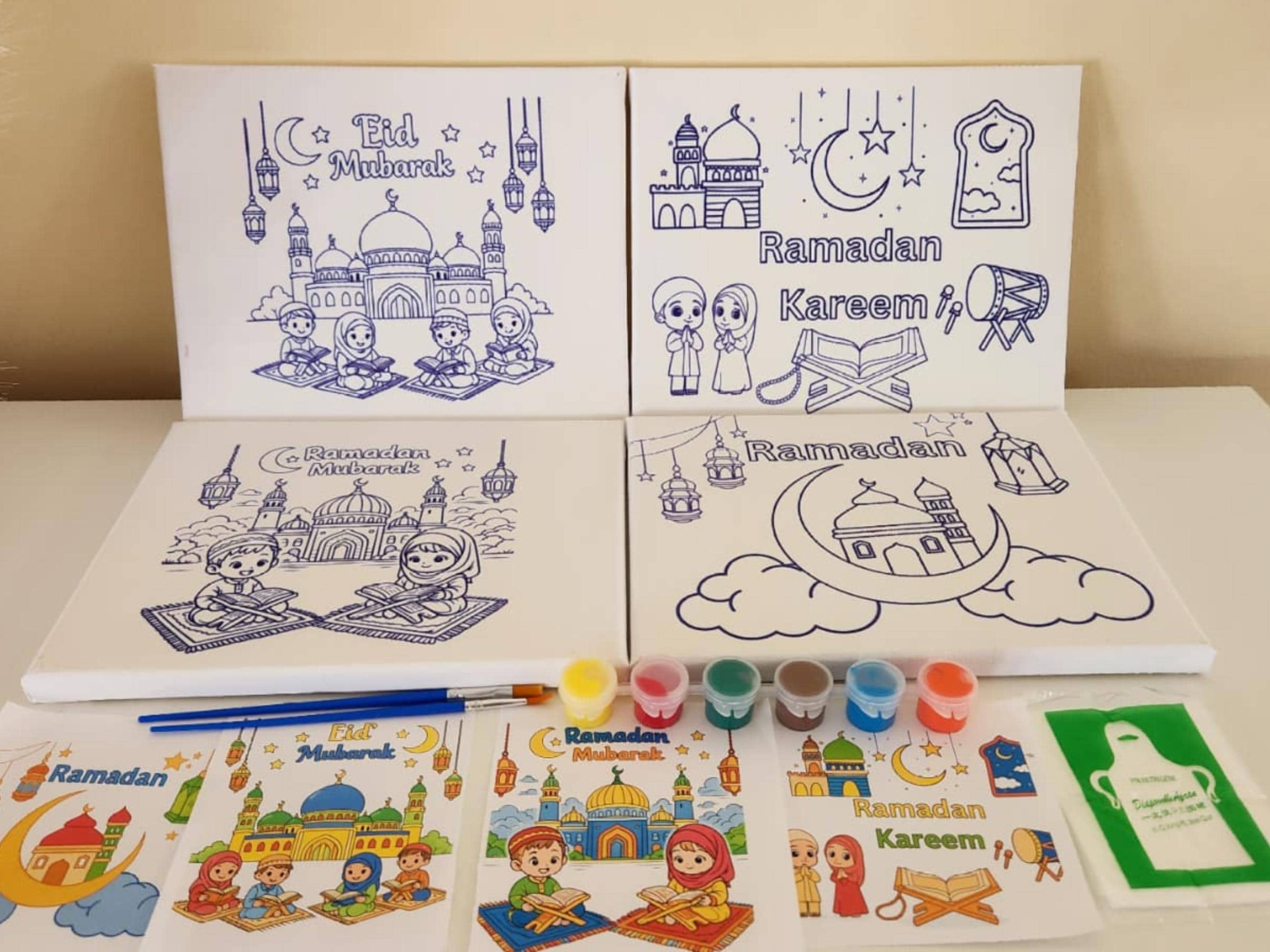Ramadan Kids Craft Kit Islamic Art Canvas Painting