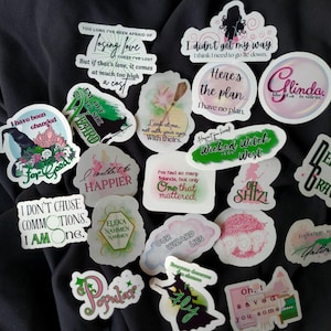 Wicked Sticker Pack, Wicked For Good Waterproof Vinyl Decals