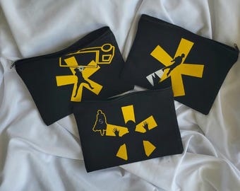 Thunderbolts Canvas Pouch: Makeup, Pencil, or Art Supply Bag