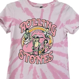 The Rolling Stones Tongue and Lips shirt | Tongue and Lips logo | Vintage Band T-shirt | Tie Dye psychodelic shirt
