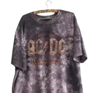 Ac/Dc Tie Dye T-shirt, Licensed Ac/DC tee, Unique Rock or Bust Ac Dc T-shirt