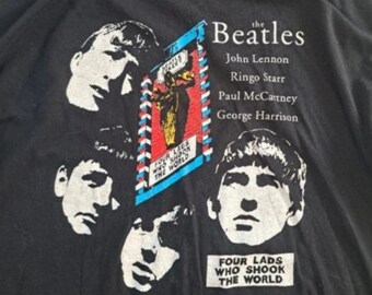 Vintage 90s Beatles T-shirt Screen Stars Single Stitch, Paul McCartney shirt, John Lennon shirt, Band shirt