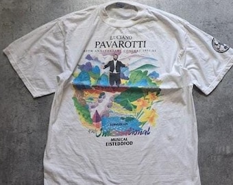 Vintage 1995 Luciano Pavarotti 40th Anniversary Concert t-shirt | Opera music Memorabilia