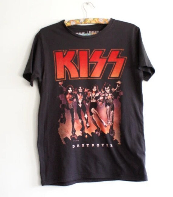 Maglietta ufficiale dei KISS Maglietta della Kiss Band Maglietta di Gene Simmons Abbigliamento da festival Etsy Italia