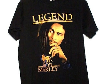 Camiseta Bob Marley vintage / Camisa Bob Marley / Camiseta Bob Marley con estampado de doble cara / Ropa de festival / Regalo Bob Marley