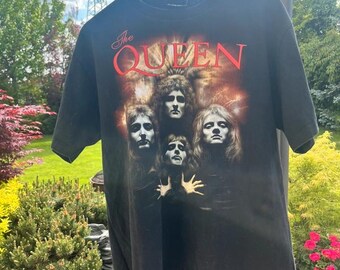T-Shirt Queen Ufficiale – Logo Gradient Bohemian Rhapsody, Cotone, Manica Corta, Taglia Large - 4