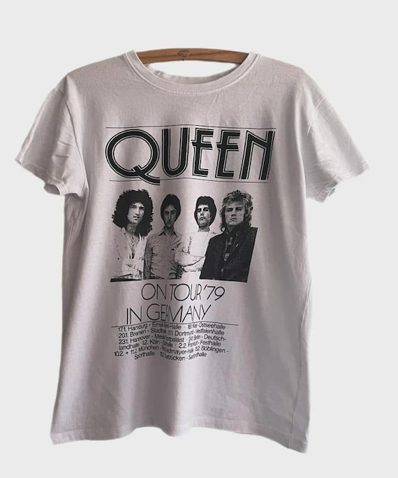 Vintage Style Queen Band T-shirt L – Tour Germany 1979 Rock Tee