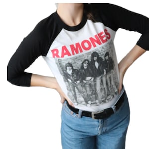 Vintage Ramones Raglan  Tee - Retro Style Concert Raglan T-Shirt with Iconic Photo - Classic Rock Apparel - Music Lover Gift