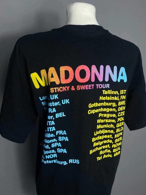 【希望者のみラッピング無料】 Sticky Madonna Y2k Vintage & Tees Pop | T-shirt Tour Sweet ミュージシャン