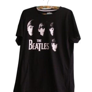 Camiseta vintage oficial dos Beatles com estampa de rostos, camiseta unissex da banda - presente perfeito para amantes da música