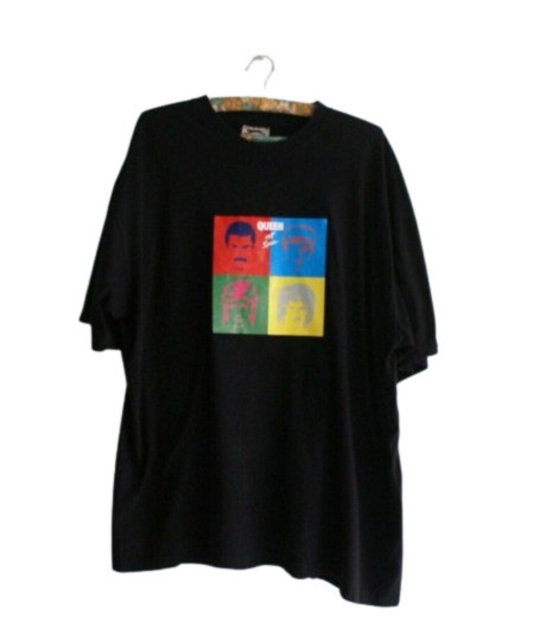 QUEEN Band T-shirt, Men's L size unclear black type Vintage Second Hand main image 1