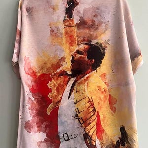 Beautiful Freddie Mercury Vintage T-shirt All Over Print  - Vintage Queen shirt, Band tee