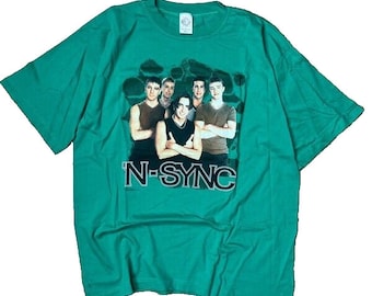Vintage 1997 N Sync Tee - Y2K Justin Timberlake Band T-Shirt - Collectible Pop Memorabilia - Music Lover Gift