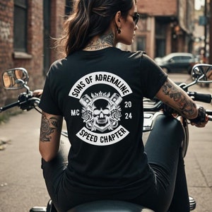 Sons Of Adrenaline, Sons Of Anarchy, SOA, Skull Shirt, Motorcycle Shirts, Men&#39;s Biker Shirt, Men&#39;s Birthday Gift, Biker Gift, Samcro