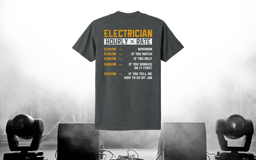 Electrician Hourly Rate, Electrician Shirt, Journeyman, Husband Gift