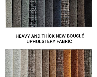 New Generation Waterproof Bouclé Fabric | Thick, Heavy, Durable, and Stylish Upholstery Fabric for Sofas, Chairs, Cushions, and More