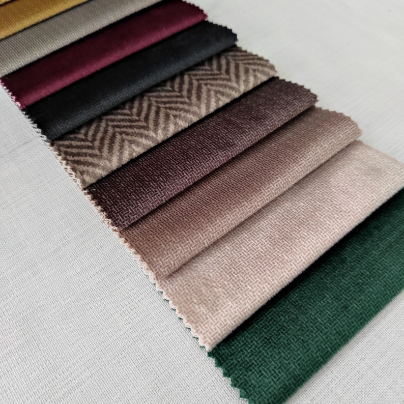 Luxurious Velvet Upholstery Fabric Available in 25 Colors. High-quality ...