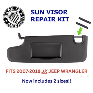 Sun Visor Repair Kit Jeep Wrangler JK JKU 2007-2018 - Left & Right (Pair) - Includes 2 sizes